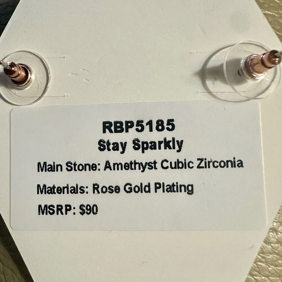 Stay Sparkly Amethyst Earrings - Picture 4 of 4